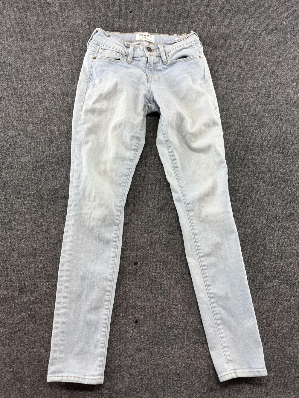 FRAME Jeans Womens 25 Blue Light Wash Le Skinny De Jeanne Stretch Denim Pants